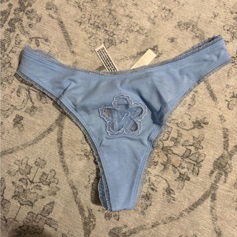 Victoria’s Secret women’s cotton blue thong panty